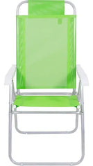 Reposera 4 Posiciones Bel Aluminio Poliéster Pvc Verde C Verde