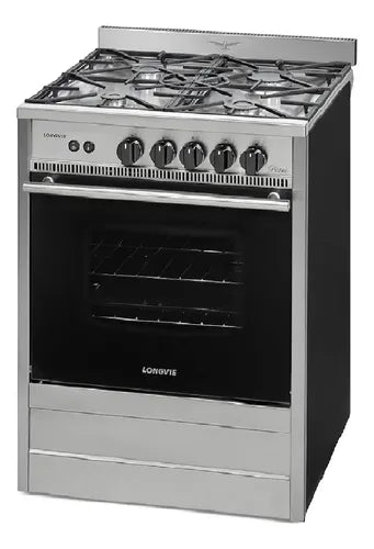 Cocina Gastronómica A Gas Longvie Bistró 31601xs 60cm Inox Plateado