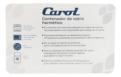 Taper Contenedor Vidrio Hermetico Bambu Carol De 1520ml Marrón Claro