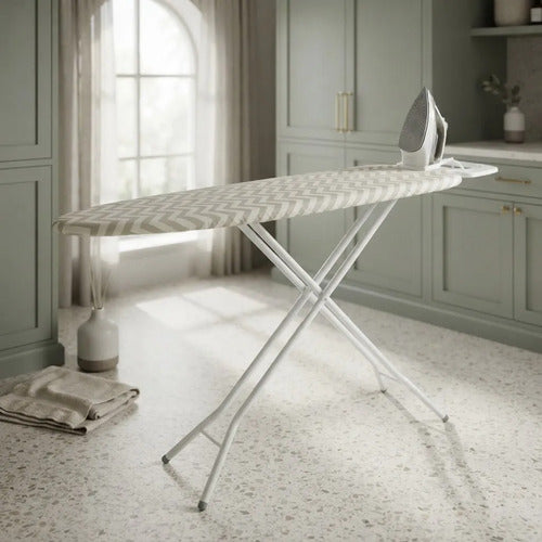 Tabla De Planchar Plegable 128 x 88cm de 6 Alturas Porta Plancha