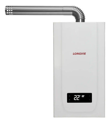 Calefón Digital Tiro Forzado Longvie Cf16-n Pilotless 16lts Blanco Gn