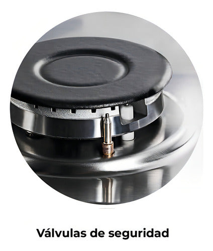 Anafe A Gas Longvie A6600rxf Inox Rejillas De Ventilación Color Acero Inoxidable