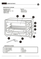 Horno Eléctrico Yelmo Yl-32n De 32lts Temporizador 1500w Grill Color Negro