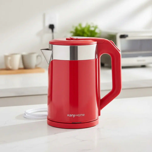 Pava Jarra Eléctrica Kanji Kjh-pe1500 Rápido Hervido Cye Rojo