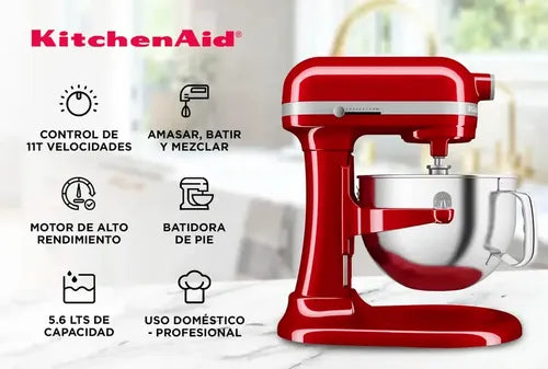 Batidora De Pie Kitchenaid Coyote Kitchenaid Rksm60spxrer Rojo 220 v