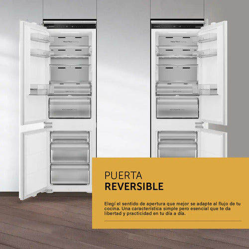 Heladera Vondom Combi250bi Panelable Wifi Inverter No Frost Blanco