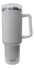 Vaso Térmico Acero Inox Vivendi Blanco De 1200 Ml C/sorbete Lisa
