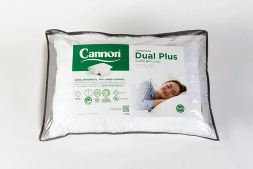 Almohada Cannon Dual Plus 070x050 Con Núcleo Extraíble Blanco