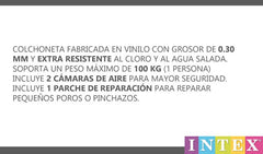 Colchoneta Inflable Intex Para Pileta Cupcake 58770 142x135 Cm