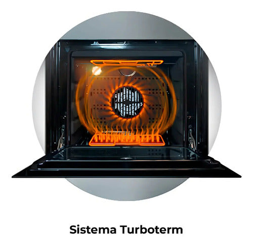 Horno Eléctrico Longvie He1900 Empotrable De 56 L Con Convección Y Grill Acero Inoxidable