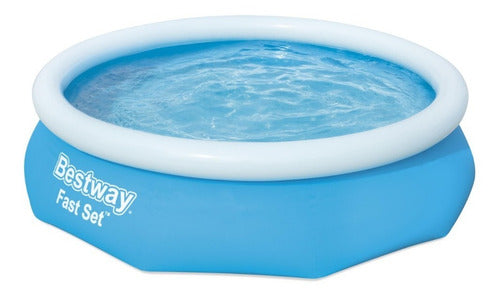 Pileta Inflable Redonda Bestway Fast Set 57009 De 3.05m X 76cm 3638l Azul