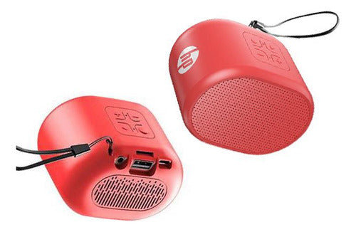 Parlante Portátil Bluetooth Hp Bts01 Rojo Extra Bass Mic Cts Rojo