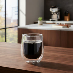 Vaso De Vidrio Con Doble Pared 2 Unidades Carol 200cc Transparente