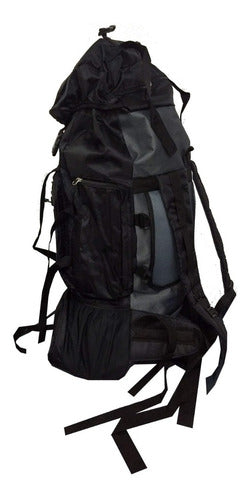Mochila Camping Trekking Outdoor Negro - Gris De 90lts