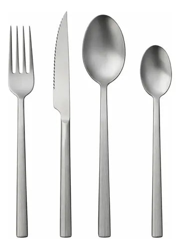 Juego De Cubiertos Carol Premium 16 Piezas Acero Inox Gris