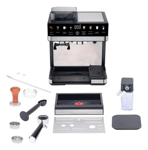 Cafetera Smartlife Expresso Digital Con Molinillo Ecgdm5750 Inox / Negro
