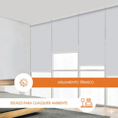 Cortina Roller Blackout Blanca P/ Ventana Vivendi 160 X 220 Blanco