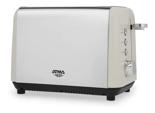 Tostadora Atma Toat21vcp Ranuras Extra Ancha Vintage Blanco Crema