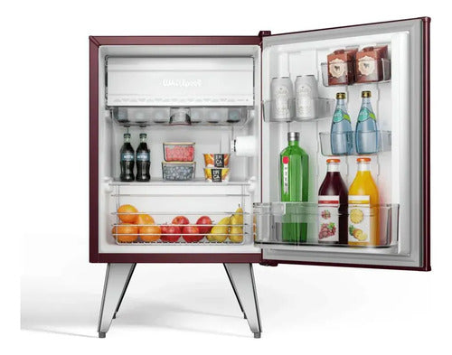 Heladera Whirlpool Retro Vino 76 Lts Marsala Vino