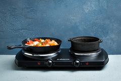 Anafe Electrico Ultracomb An6600 Doble Hornalla 1500/750w Color Negro