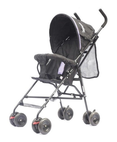 Cochecito Para Bebe Paraguitas Rodado Plegable Bebesit 1052d Negro/lila Negro