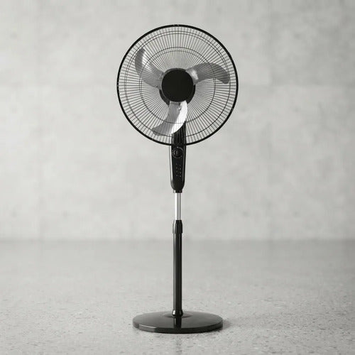 Ventilador Pie Liliana Vpc18mr 18  Aspas Metálicas Timer 75w Negro 3
