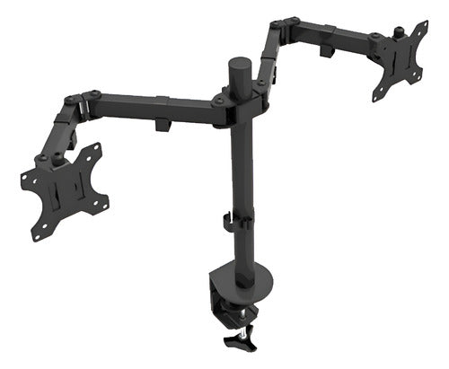 Combo Soporte Brazo Doble Monitor Notebook Onebox Lcd23+5 Cs Negro