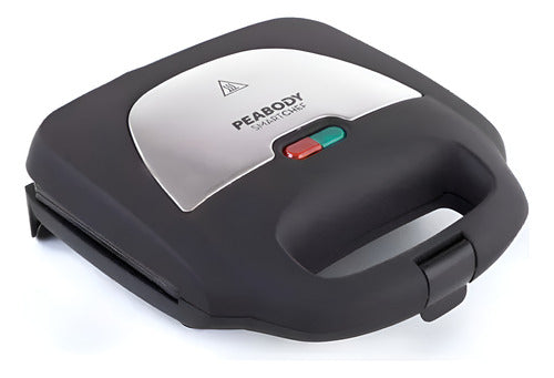 Sandwichera Peabody Pe-s6191 Antiadherente 4 Triangulos Negro