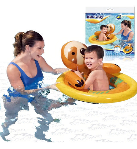 Inflable Asiento Animales Bestway 34058 Flotador Bebe Amarillo