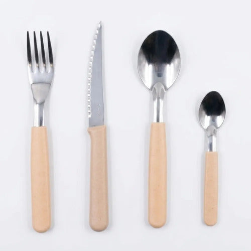 Juego De Cubiertos Carol X 24 + Frasco De Areia Jarra Marrón