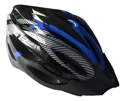 Casco Para Bicicleta Y Rollers Visera Ventila Regula Azul Azul 54 - 60