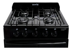 Cocina Master Classic Color Negro Con Puerta Con Visor Gas Natural Escorial