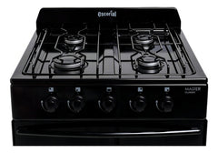 Cocina Master Classic Color Negro Con Puerta Con Visor Gas Natural Escorial