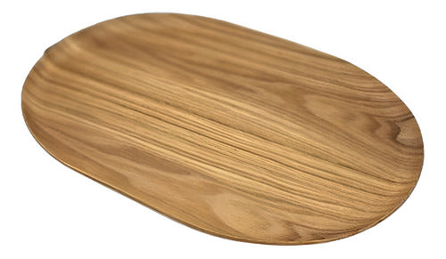 Bandeja Oval Rectangular Madera Laminada Carol 40x25x1,5 Cm Madera