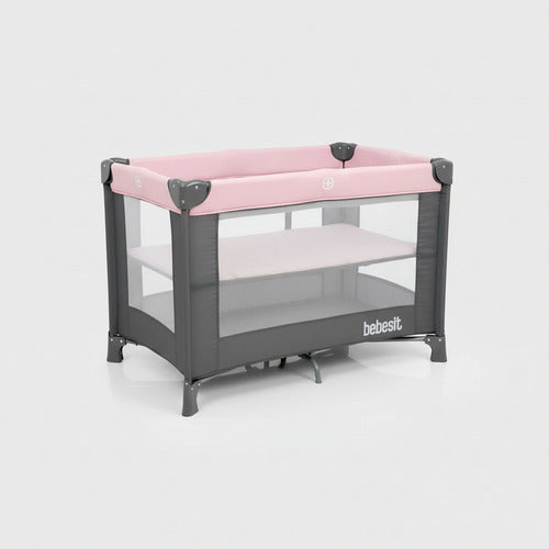 Practicuna Corralito Plegable Transportable Bebesit 2105-ac Rosa Liso