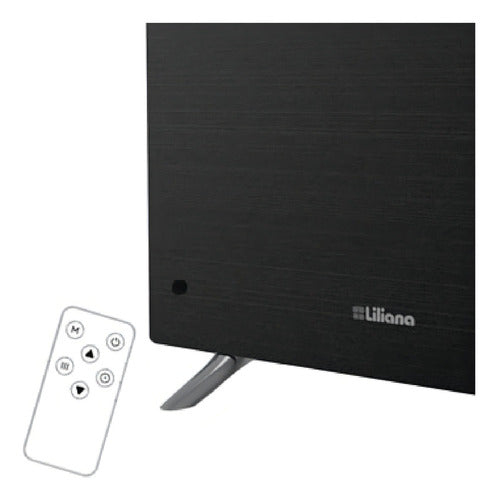 Calefactor Electrico Liliana Ppv202d Panel Vidrio Negro Cts