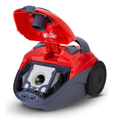 Aspiradora Ultracomb As-4201 1400w 2l Trineo Bolsa Cepillo Color Rojo
