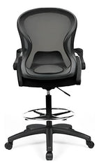 Silla Alta Onebox Ob-sm1 Para Mostrador Apoya Pies Cromado Negro
