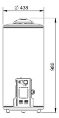 Termotanque Gas Longvie 75 L Pie Y Colgar Poliuretano T5075d Color Blanco