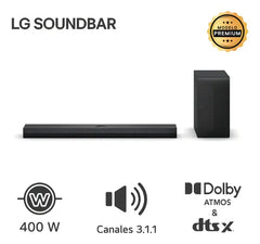 Barra De Sonido LG 3.1.1 S70ty Con Subwoofer 400w Bluetooth Negro