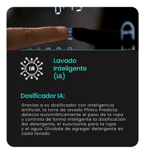 Torre De Lavado Inverter Lavasecarropas Philco Carga Frontal 15kg/7kg Dark Gray