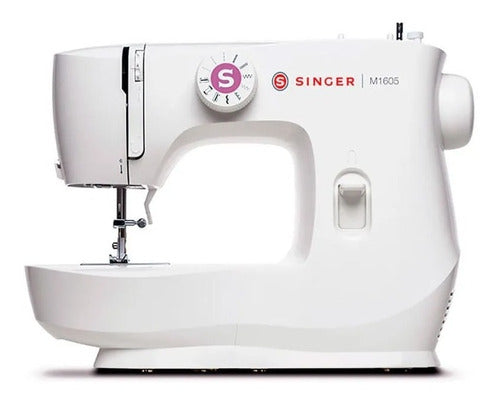 Máquina De Coser Singer M1605c Blanca Brazo Libre 8 Diseños  Blanco