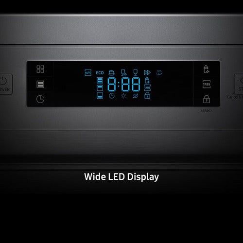 Lavavajilla Samsung 14 Cubiertos Silver Dw60m6050fs Plateado