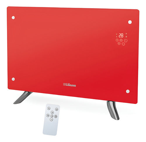 Calefactor Electrico Liliana Ppv452 Panel Vidrio Rojo Cts Rojo