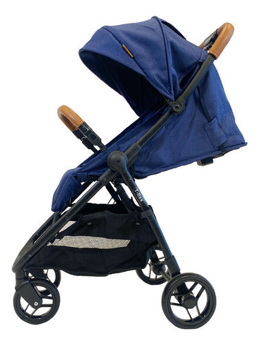 Cochecito Paseo Bebesit 1321 T-flex Azul Reclinable 15kg Css Azul Negro