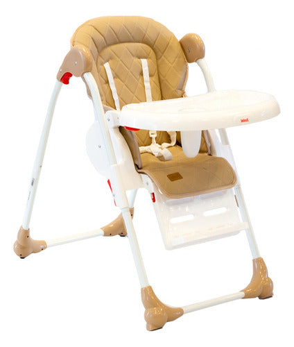 Silla De Comer Plegable Niños Bebesit 6600 Regulable Color Marrón