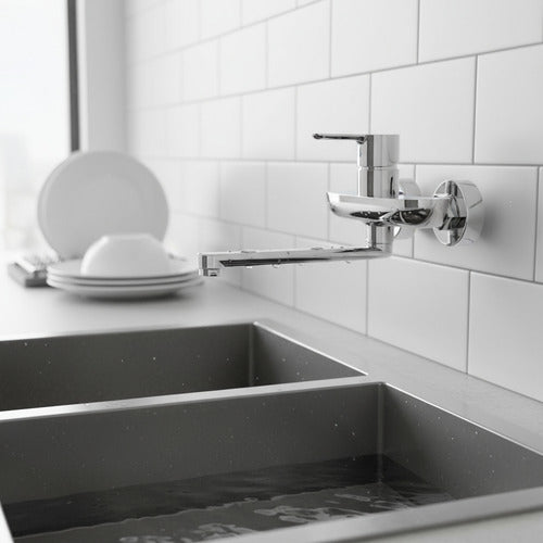 Grifería De Pared Monocomando Cocina Fv 406/b5 Puelo Cromo Cromo Cromado