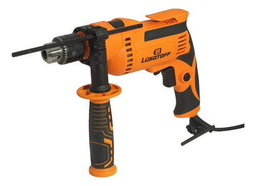 Taladro Percutor Tpl600-8 600w 13mm Variable Cable Lusqtoff Color Naranja