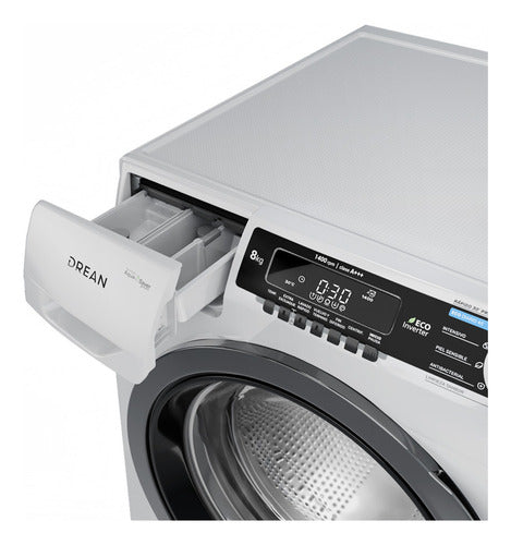 Lavarropas Automático Drean Lcfdr0814sb Inverter 8kg 1400rpm Blanco