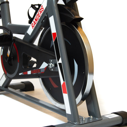 Bicicleta Fija Spinning Randers Arg-874sp-r 13 Kg Color Gris